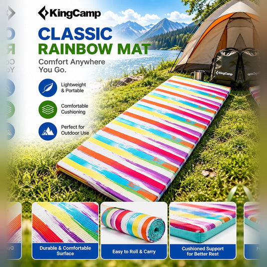 KingCamp Classic Rainbow Mat KM9008 – Colourful Camping Sleeping Mat