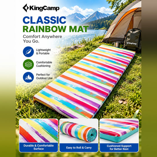 KingCamp Classic Rainbow Mat KM9008 – Colourful Camping Sleeping Mat