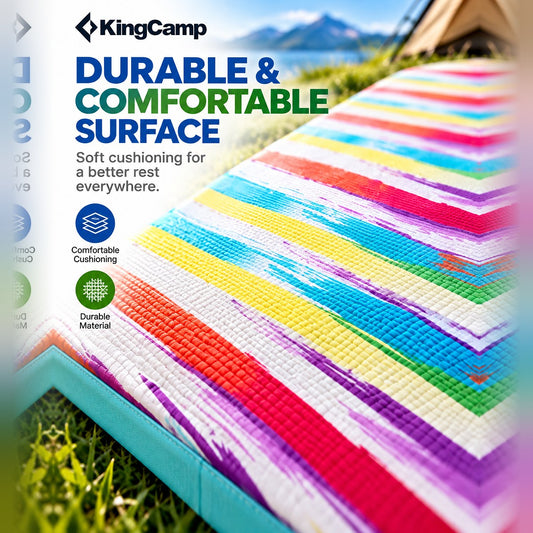 KingCamp Classic Rainbow Mat KM9008 – Colourful Camping Sleeping Mat