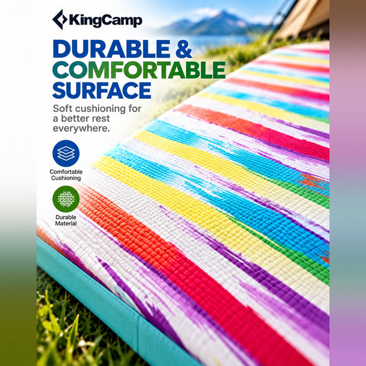 KingCamp Classic Rainbow Mat KM9008 – Colourful Camping Sleeping Mat