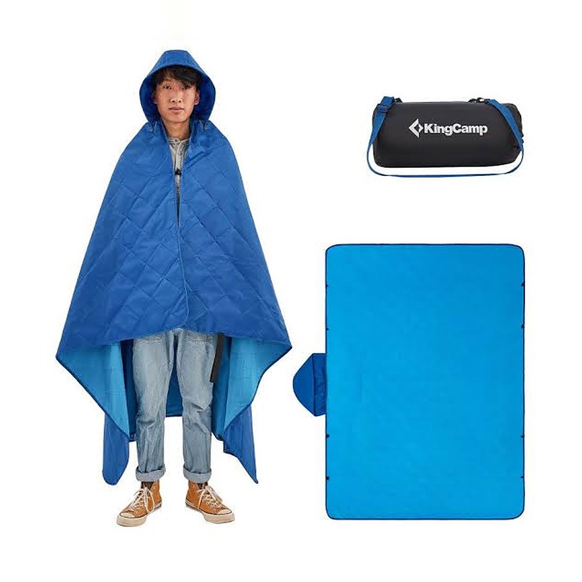 KingCamp - Multi-Purpose Rain Coat & Camp Blanket Blue