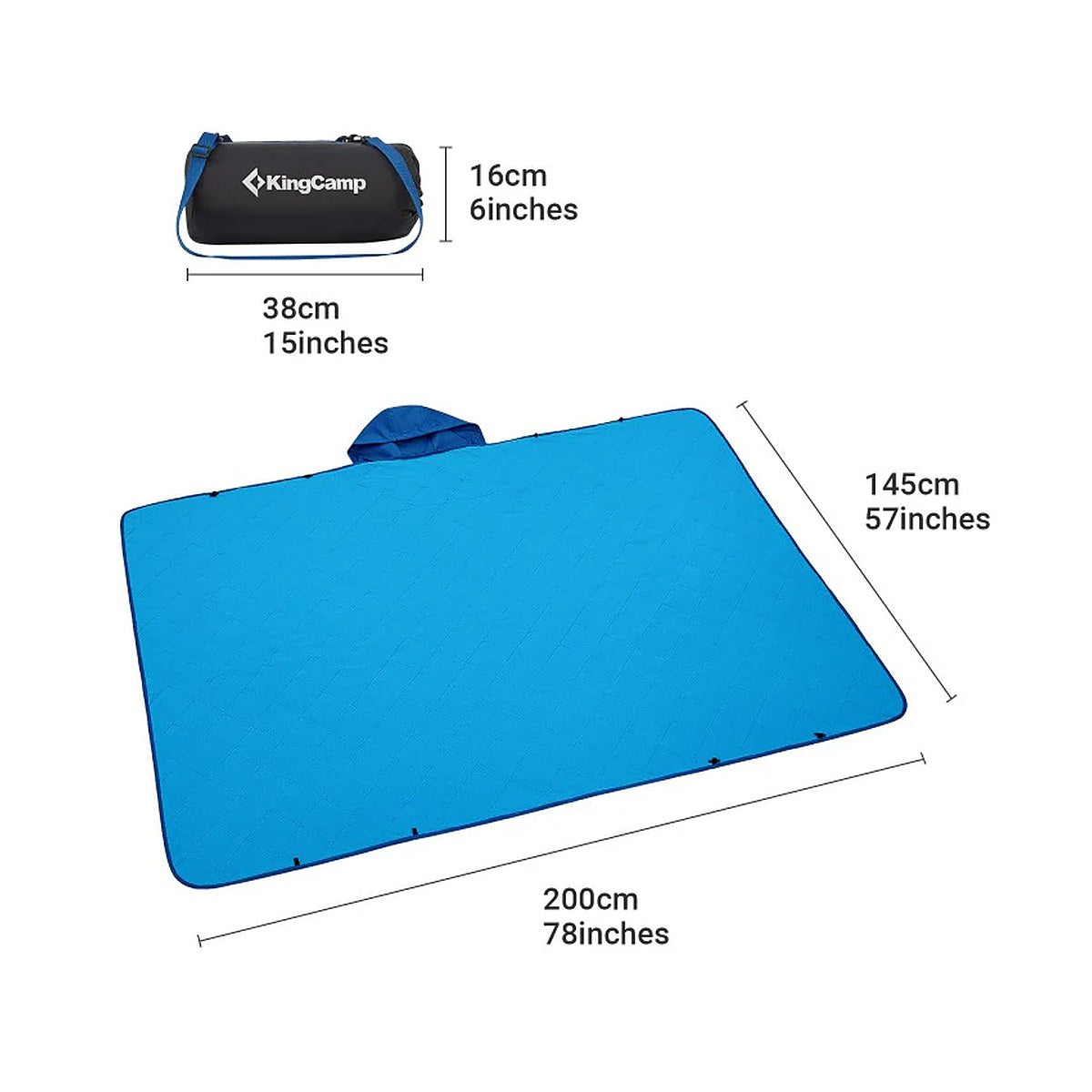 KingCamp - Multi-Purpose Rain Coat & Camp Blanket Blue