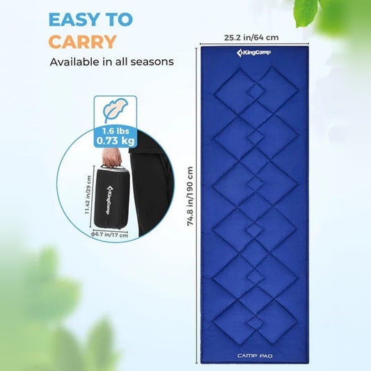 KingCamp KM2003 Soft Cotton Lightweight Camping Sleeping Cot Mat
