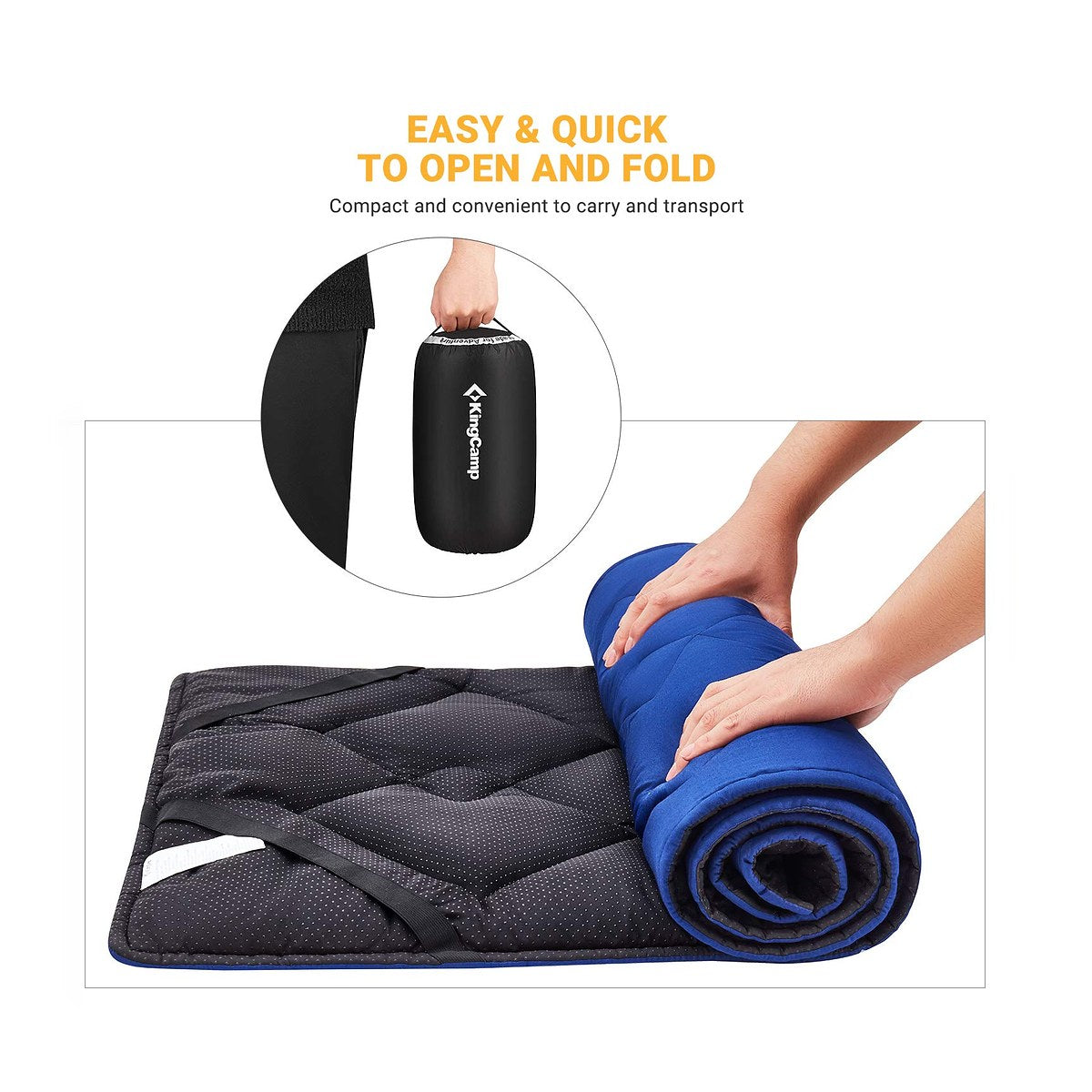 KingCamp Soft Cotton Lightweight Camping Sleeping Cot Mat