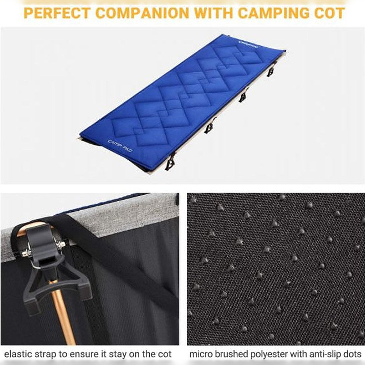 KingCamp Soft Cotton Lightweight Camping Sleeping Cot Mat