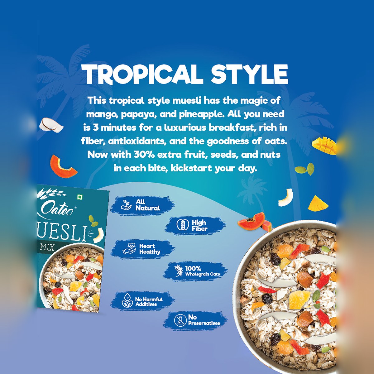 Muesli Tropical Mix 400 gms Ziplock