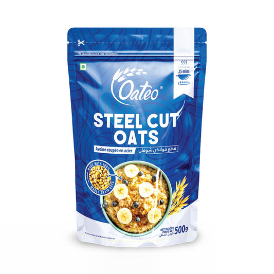Oateo Steel Cut Oats 500 gms ziplock
