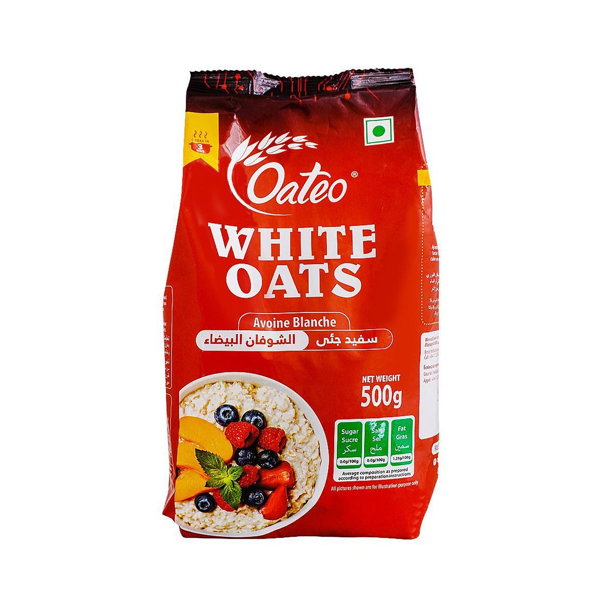 Oateo INSTANT OATS 500 Gms Pouch