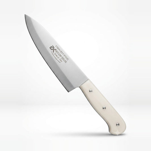 Professional Stainless Steel Chef's Knife - White Handle