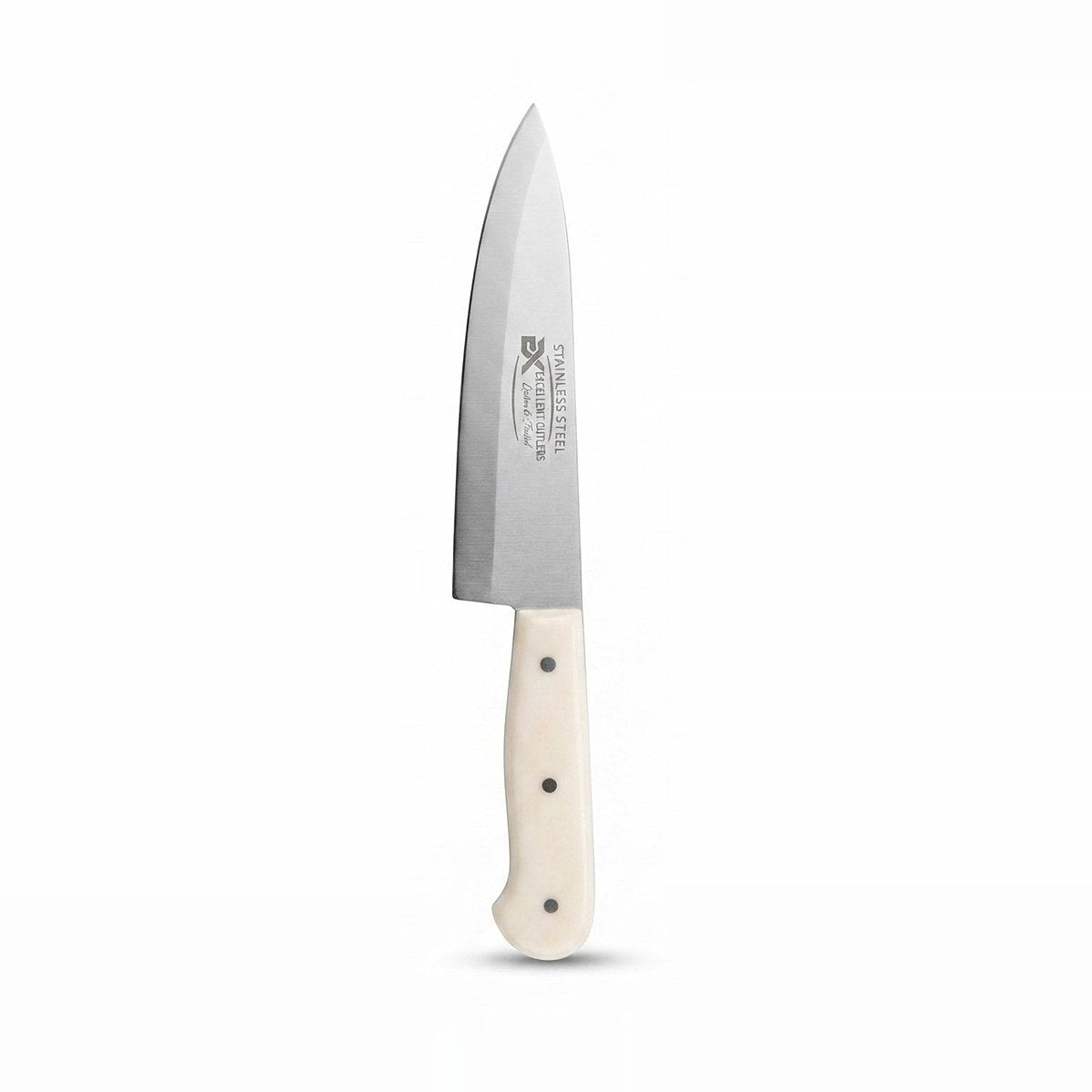 Professional Stainless Steel Chef's Knife - White Handle