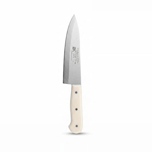 Professional Stainless Steel Chef's Knife - White Handle