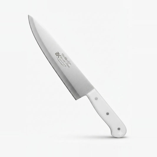 Professional Stainless Steel Chef's Knife - White Handle