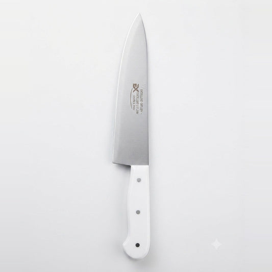 Professional Stainless Steel Chef's Knife - White Handle
