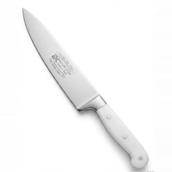 compare product Professional Stainless Steel Chef's Knife - White Handle