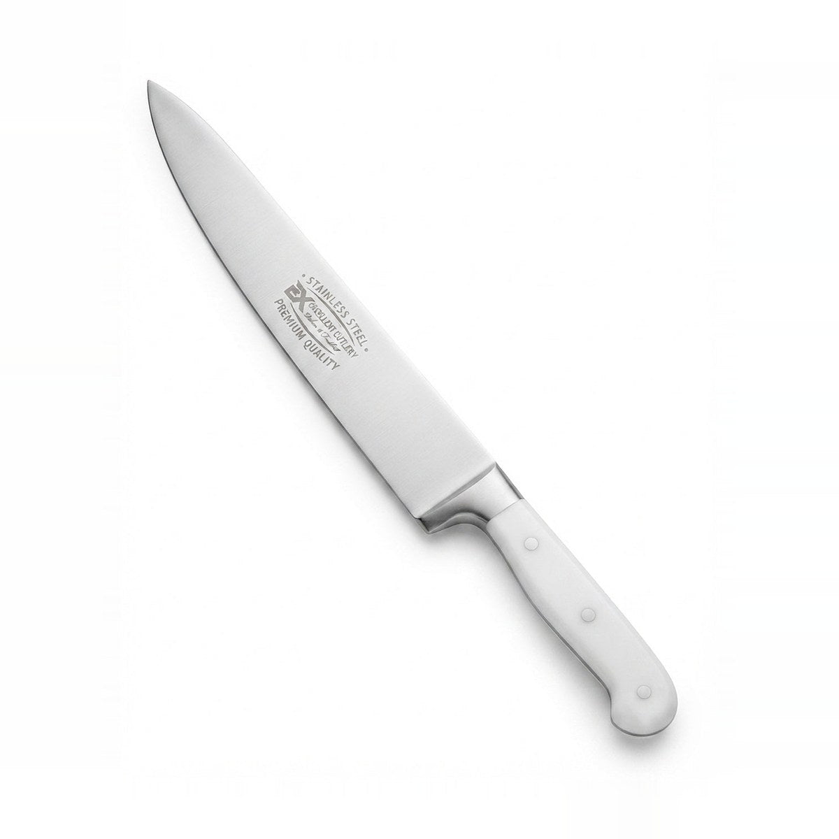 Professional Stainless Steel Chef's Knife - White Handle