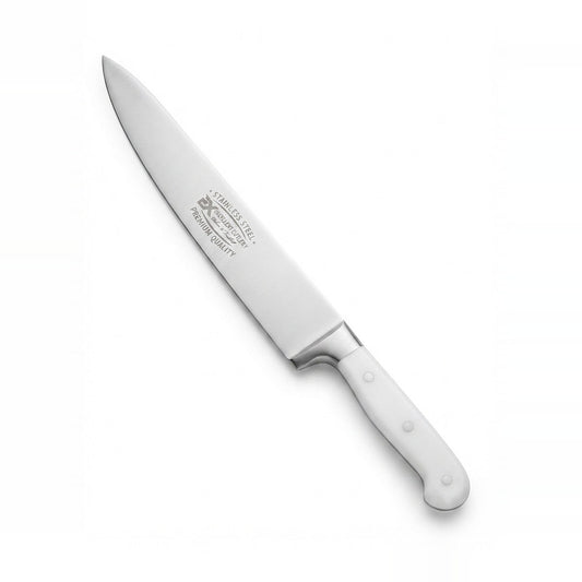 Professional Stainless Steel Chef's Knife - White Handle
