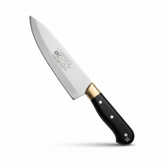 compare product Professional Stainless Steel Chef's Knife - Ergonomic Black Handle