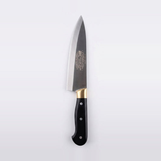 Professional Stainless Steel Chef's Knife - Ergonomic Black Handle