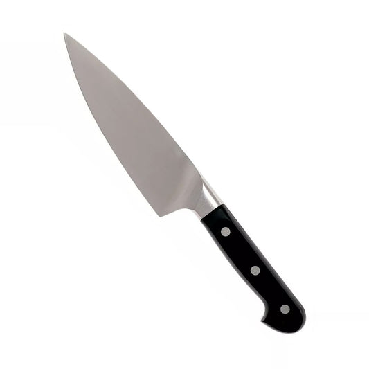 Premium Fully Forged Stainless Steel Chef Knife - 8" (Black Handle)