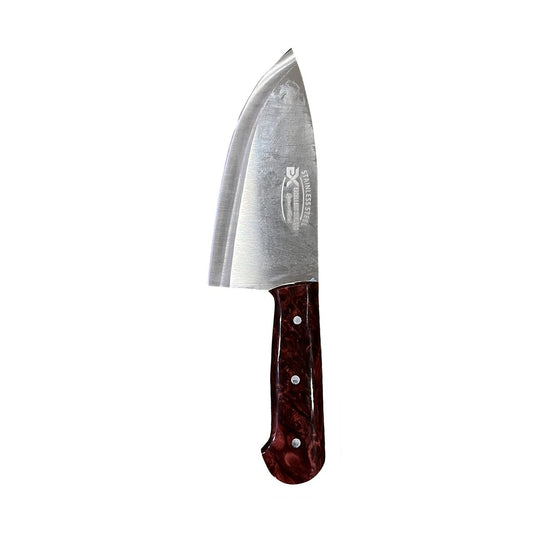 Excellent Cutlers Heavy Duty Mini Cleaver Chopper Knife - 6" (Brown Marble Handle)