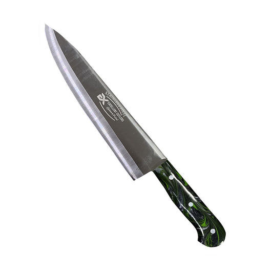 Excellent Cutlers Stainless Steel Chef Knife - 8" (Green Marble Handle)
