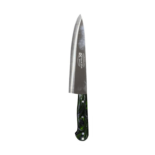 Excellent Cutlers Stainless Steel Chef Knife - 8" (Green Marble Handle)