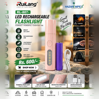 compare product Ruilang RL-807 LED Rechargeable Flashlight