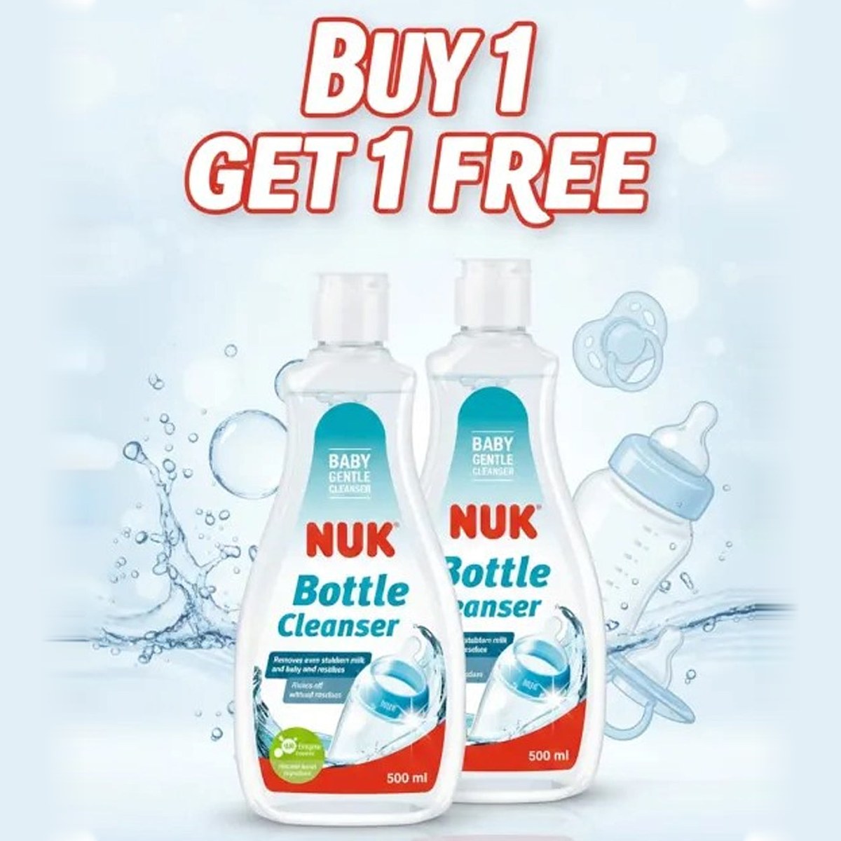 NUK Baby Bottle Cleanser 500ml – Buy 1 Get 1 Free