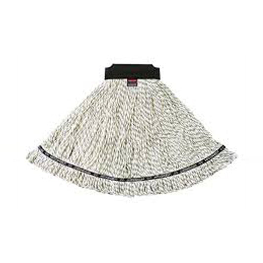 Rubbermaid Commercial Large Mop Fabric - Maximizer™ Blend Mop White