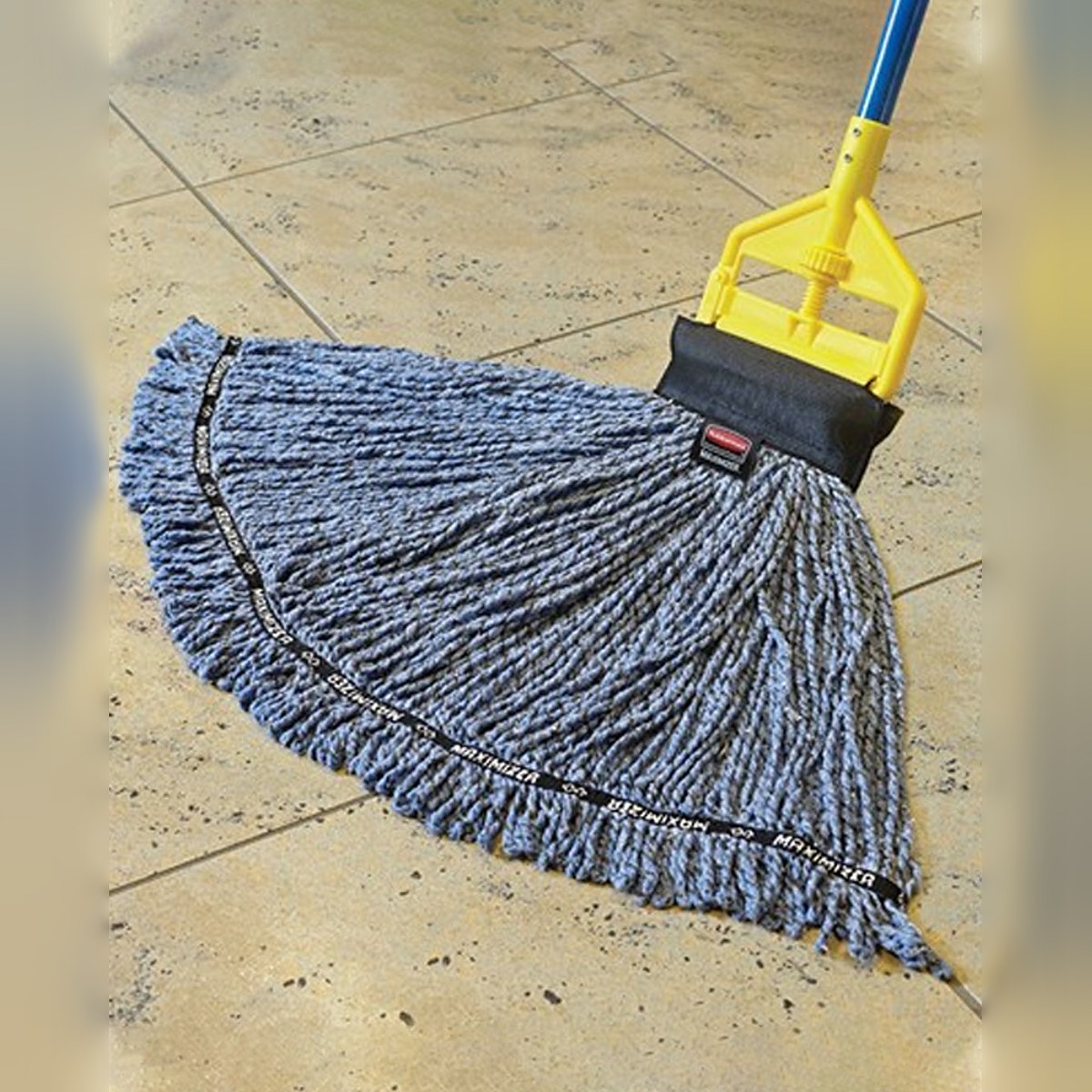 Rubbermaid Commercial Maximizer™ Large Blend Wet Mop, Universal Headband, Blue