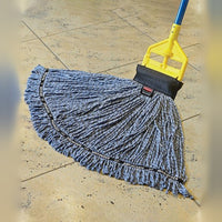 Rubbermaid Commercial Maximizer™ Large Blend Wet Mop, Universal Headband, Blue