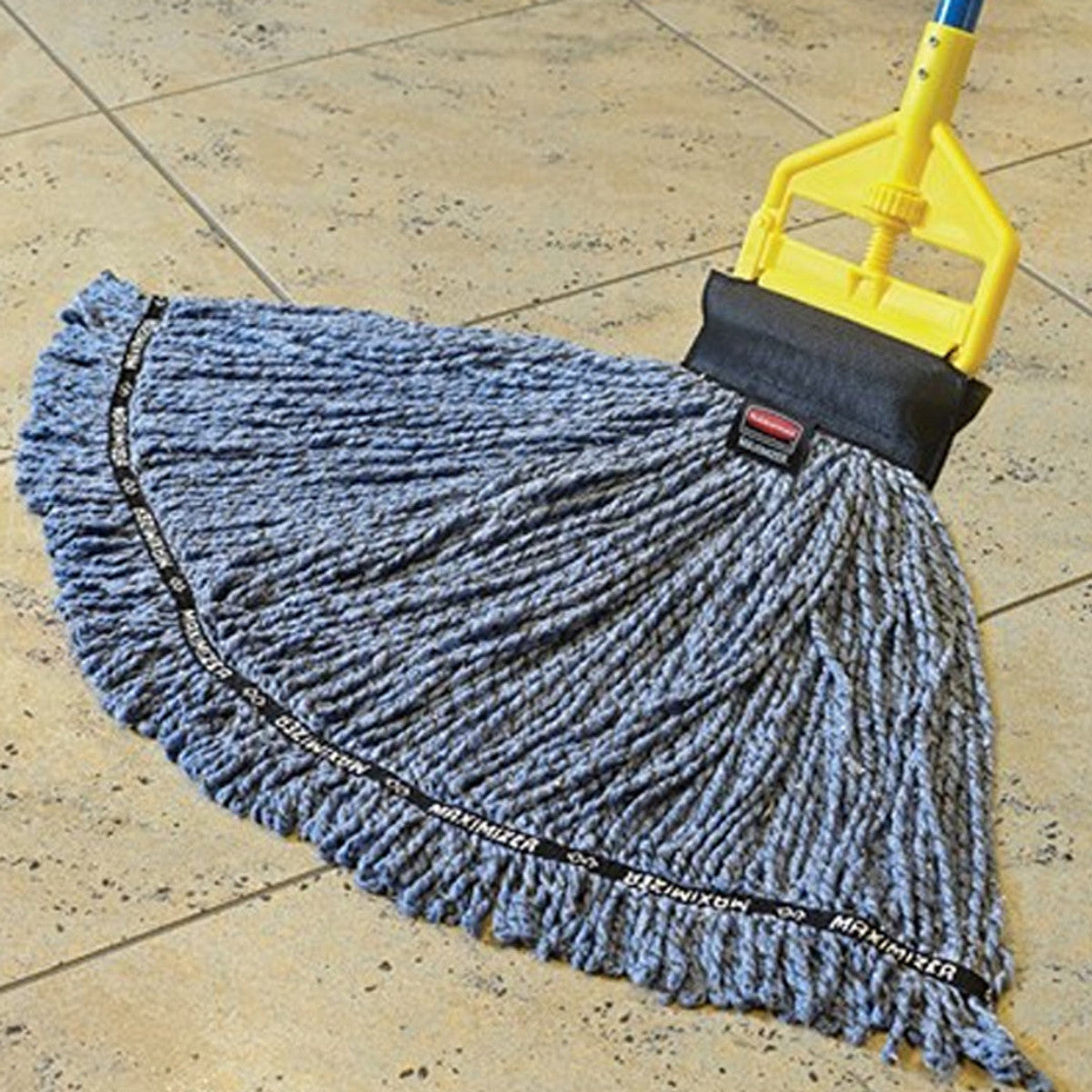 Rubbermaid Commercial Maximizer™ Large Blend Wet Mop, Universal Headband, Blue