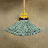Rubbermaid Commercial Wash & Clean Mop For Maximizer Medium Wet Mop, Green