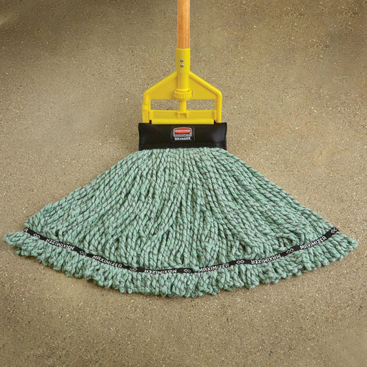 Rubbermaid Commercial Wash & Clean Mop For Maximizer Medium Wet Mop, Green