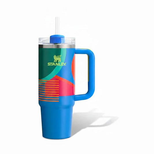 Stanley 40oz Hyper Quencher Tumbler in Blue – Insulated Cup with Handle & Straw