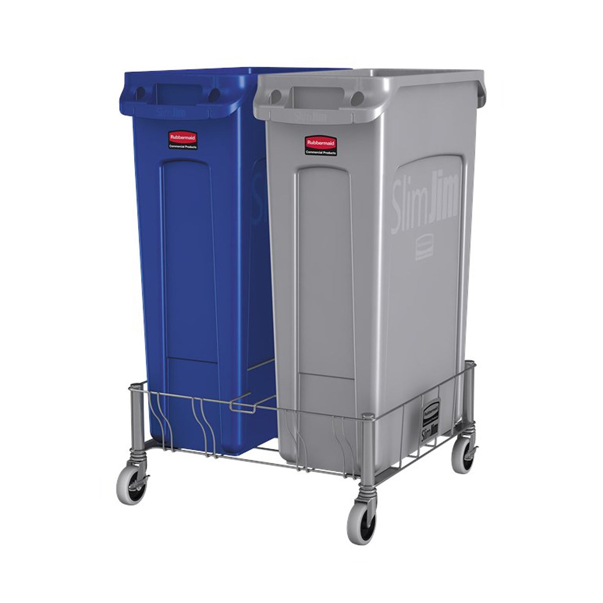 Rubbermaid Commercial Slim Jim® Double Stainless-Steel Dolly