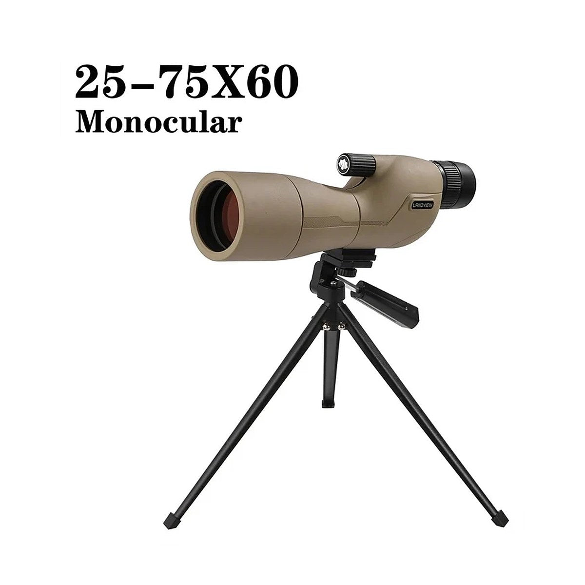 LANDVIEW 25-75x60 Spotting Scope With Mobile Stand & Tripod