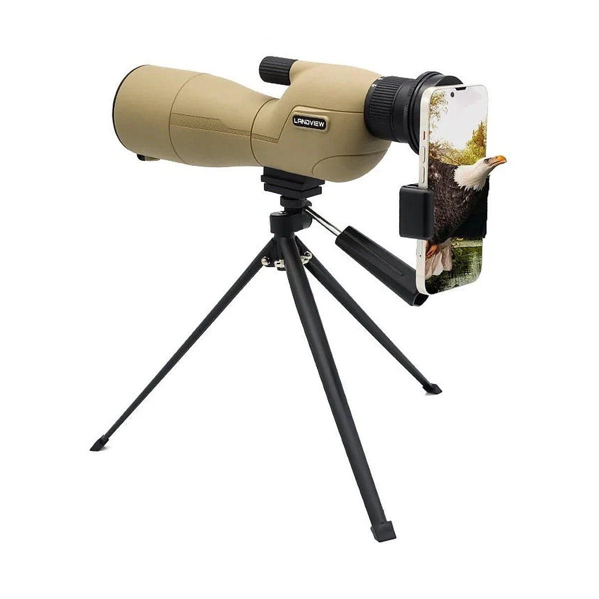 LANDVIEW 25-75x60 Spotting Scope With Mobile Stand & Tripod