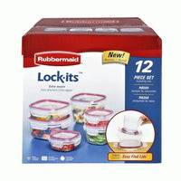 Rubbermaid 12 Piece Lock-Its Food Storage Set
