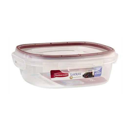 Rubbermaid Lock-its 9-Cup Square Food-Storage Container with Lid
