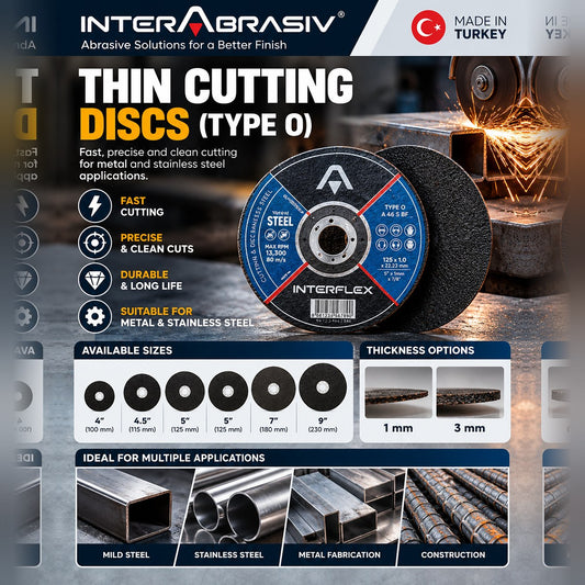 InterAbrasiv Thin Cutting Disc for Metal – 1mm & 3mm