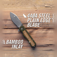 Gerber Gear Confidant EDC Pocket Knife, 3.2" Drop Point Plain Edge Folding Knife