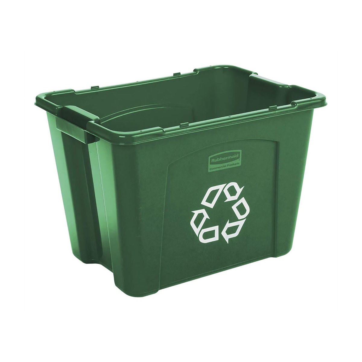Rubbermaid Commercial Recycling Box 14 Gal Green