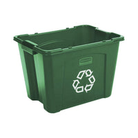 Rubbermaid Commercial Recycling Box 14 Gal Green