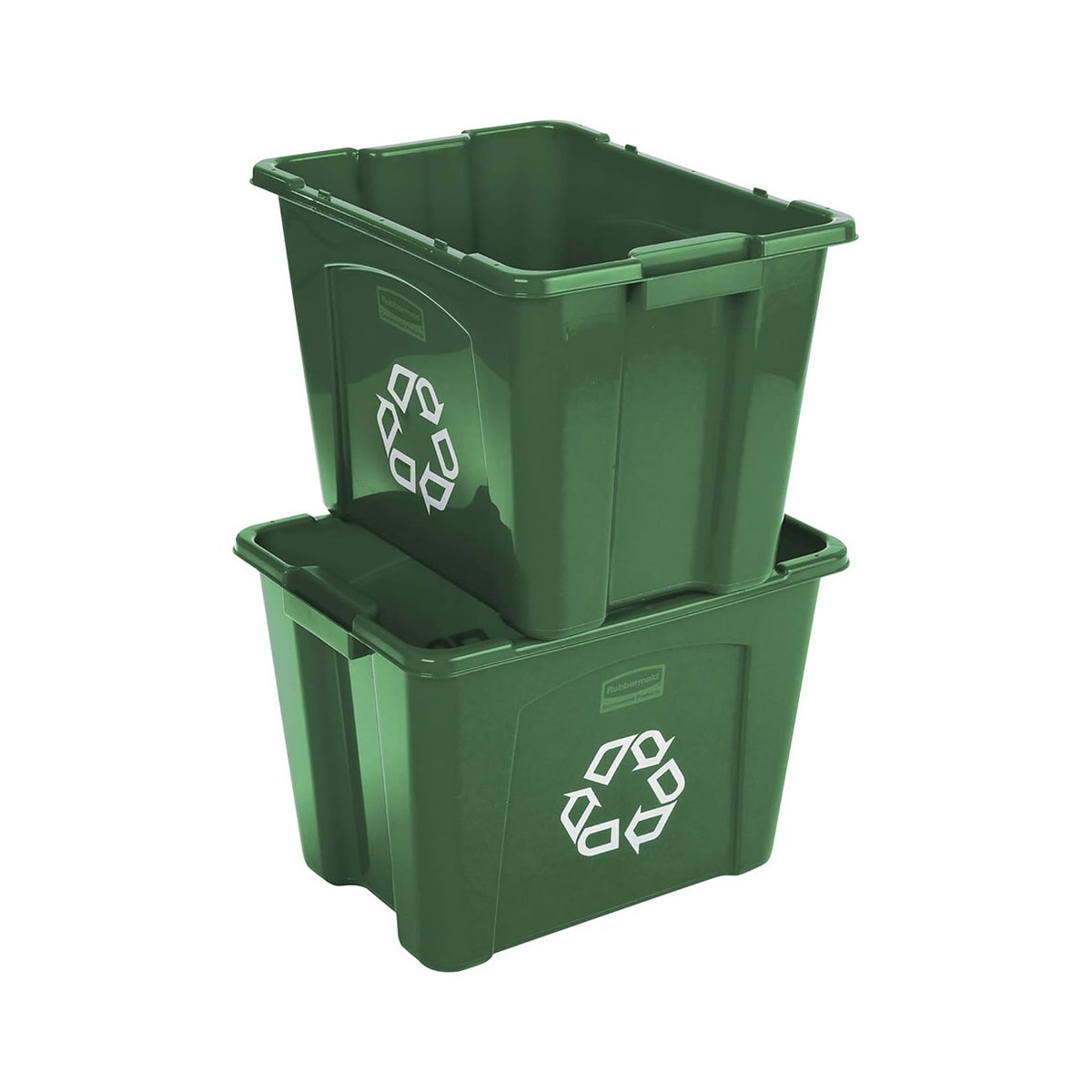 Rubbermaid Commercial Recycling Box 14 Gal Green