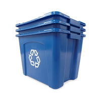 Rubbermaid Commercial Recycling Box 14 Gal Blue