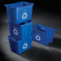 Rubbermaid Commercial Recycling Box 14 Gal Blue