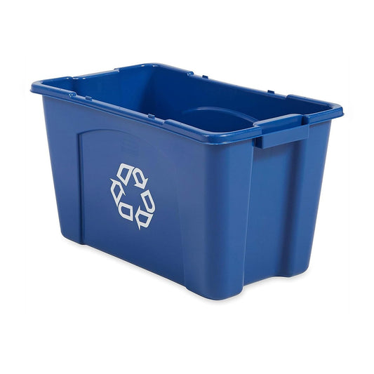 Rubbermaid Commercial Recycling Box 18 Gal Blue