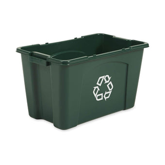 compare product Rubbermaid Commercial Recycling Box 18 Gal Green