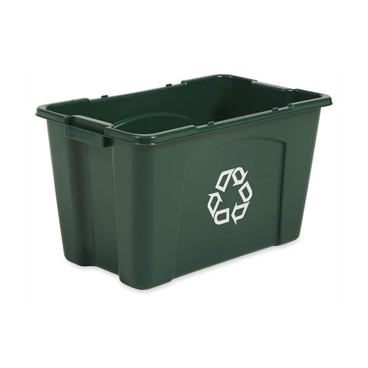 Rubbermaid Commercial Recycling Box 18 Gal Green